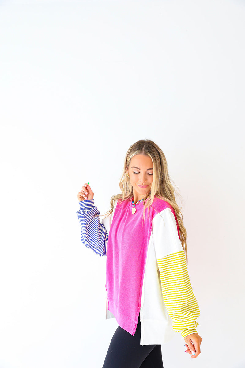 Element Of Surprise Color Block Pullover