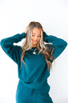 Scuba Luxe Crewneck- Dark Green
