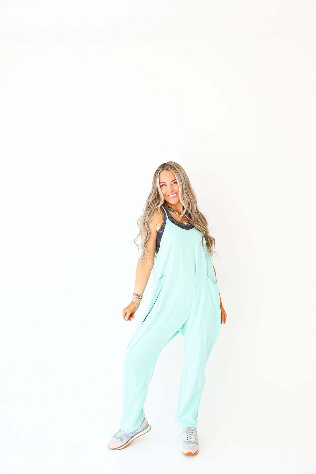 Life On The Go Jumpsuit-Turquoise