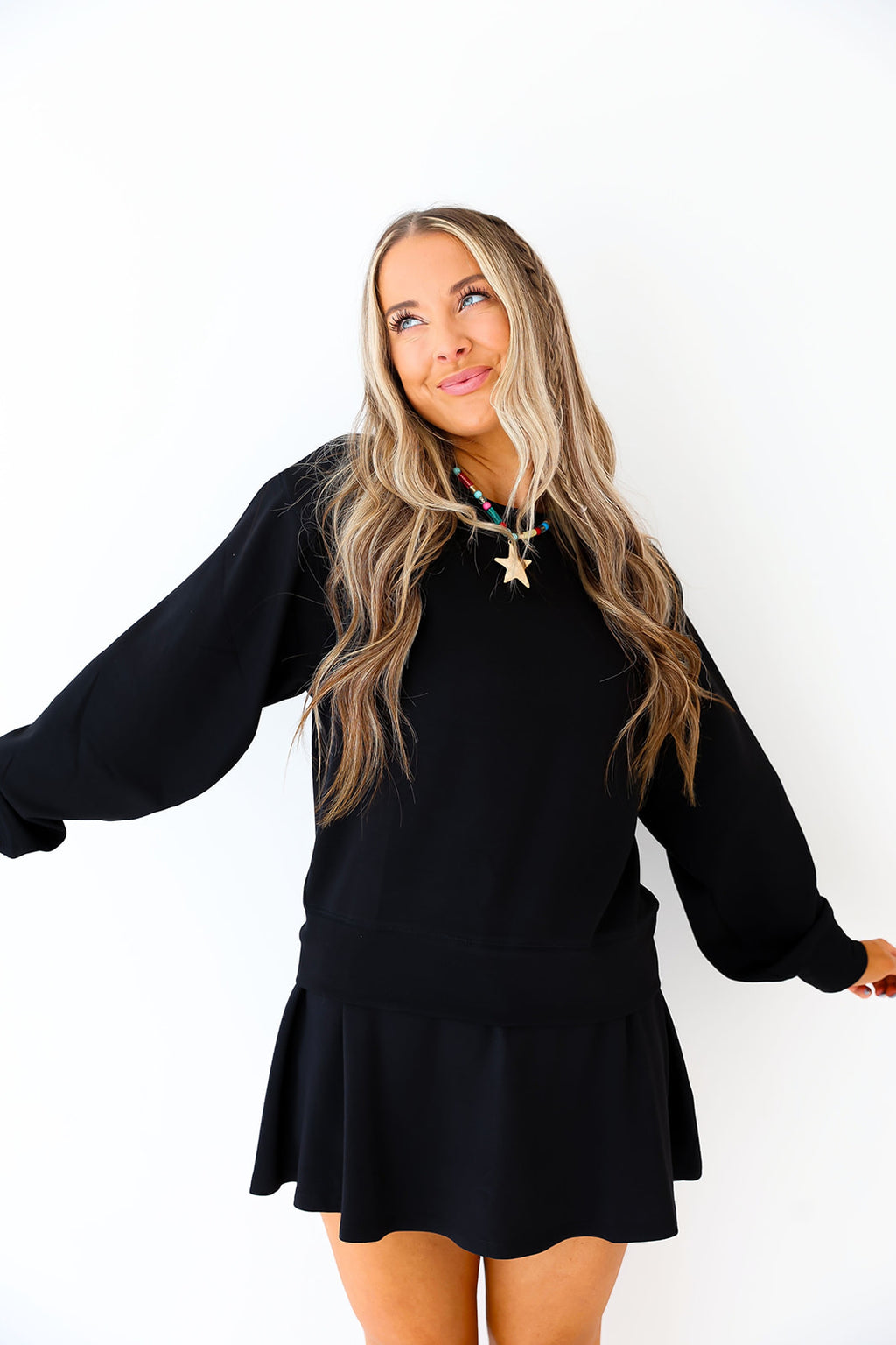 Scuba Luxe Crewneck – Black