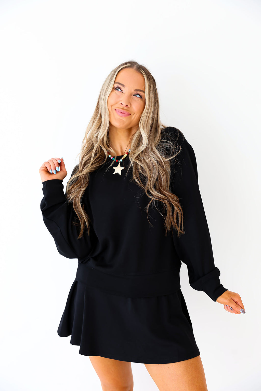 Scuba Luxe Crewneck – Black