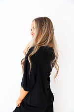 Scuba Luxe Boxy Top – Black