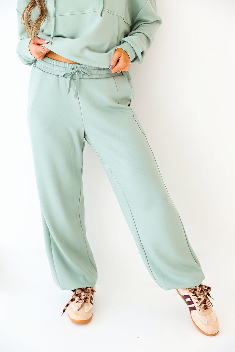 Scuba Luxe Joggers- Sage Green