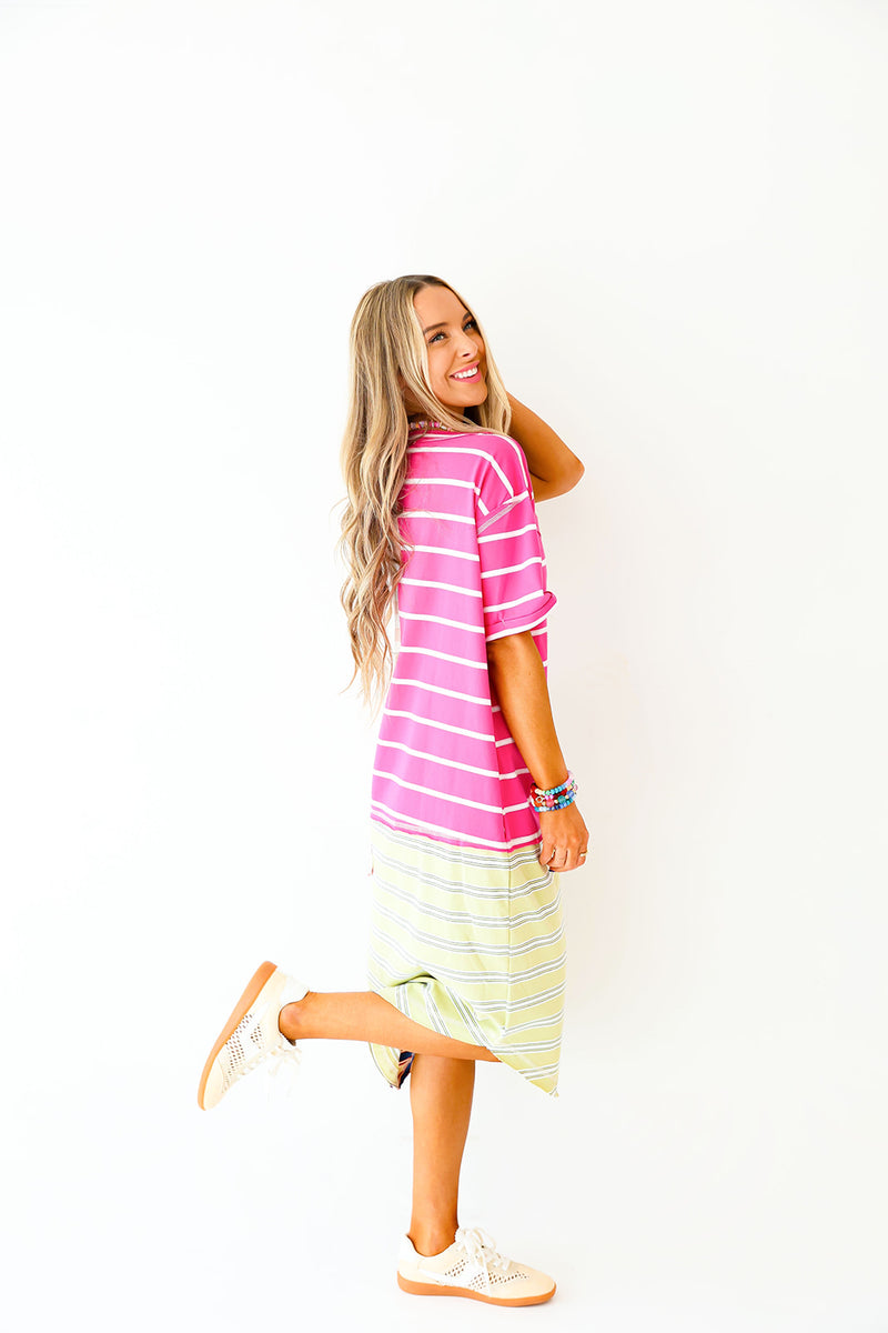 Bright Ideas Striped Midi Dress