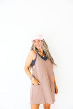 Step It Up Athletic Dress-Mocha