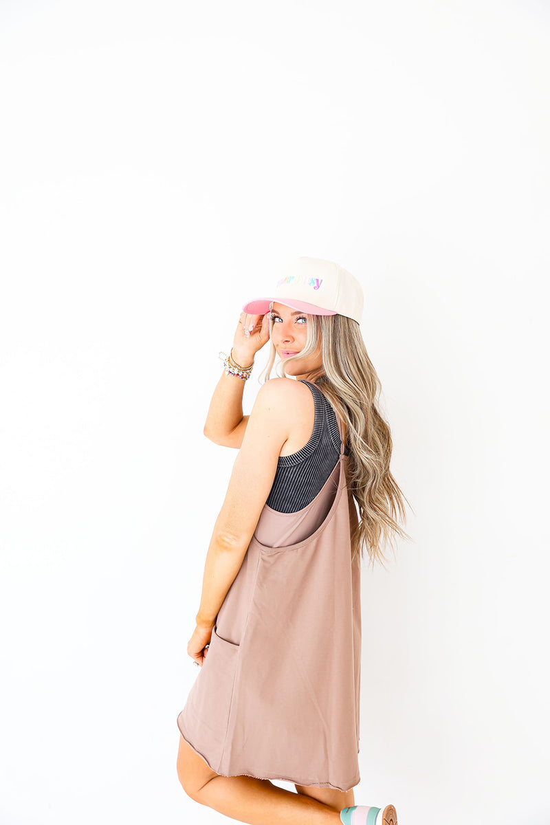 Step It Up Athletic Dress-Mocha
