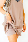 Step It Up Athletic Dress-Mocha