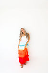 Taste the Rainbow Ruffle Maxi Dress