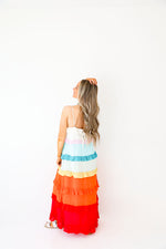 Taste the Rainbow Ruffle Maxi Dress