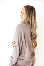Mocha Scuba Sweatshirt & Cargo Joggers Set