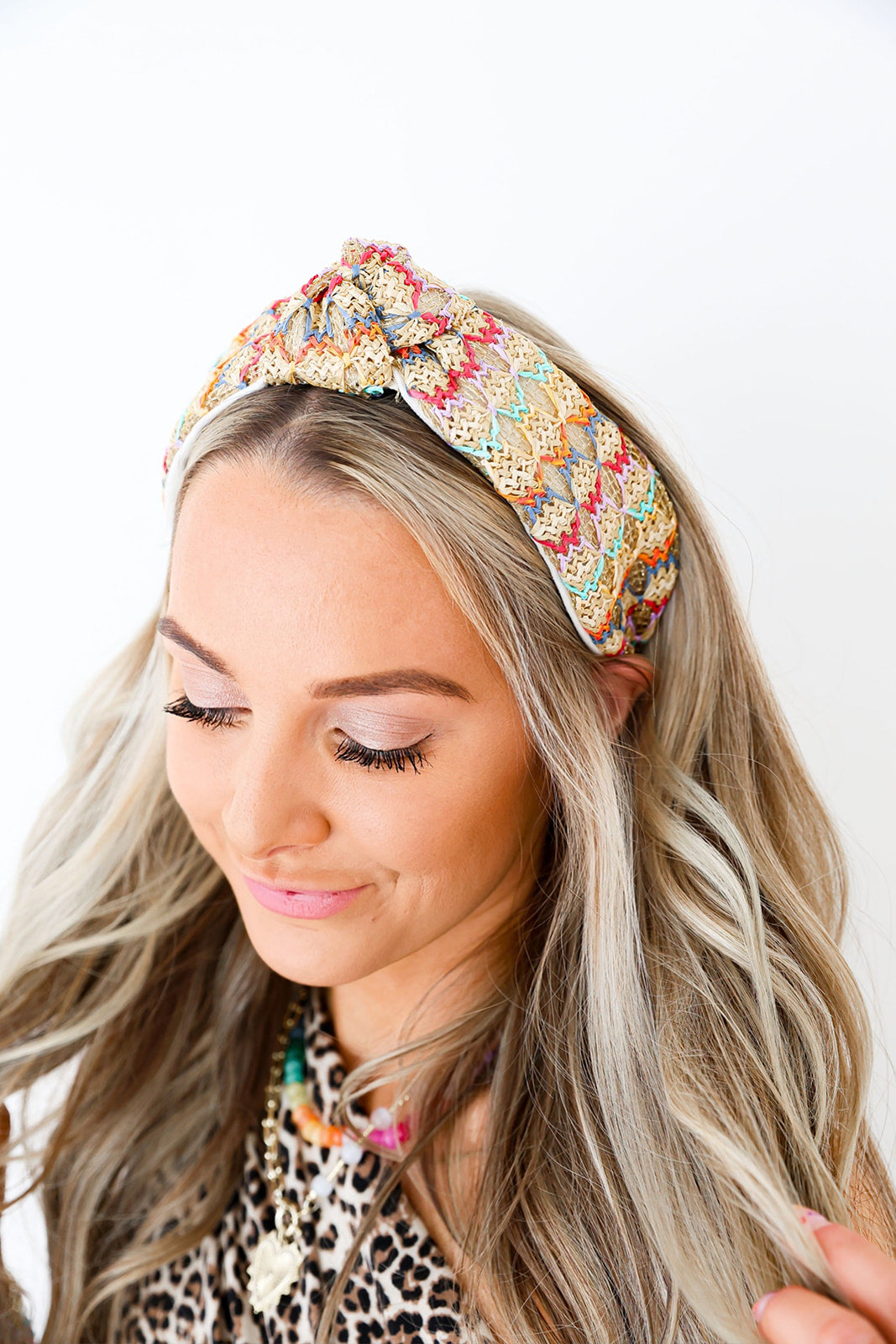 Color It In Straw Knotted Headband