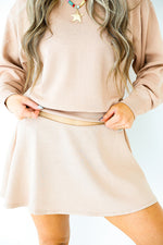 Scuba Luxe Skort- Taupe