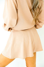 Scuba Luxe Skort- Taupe