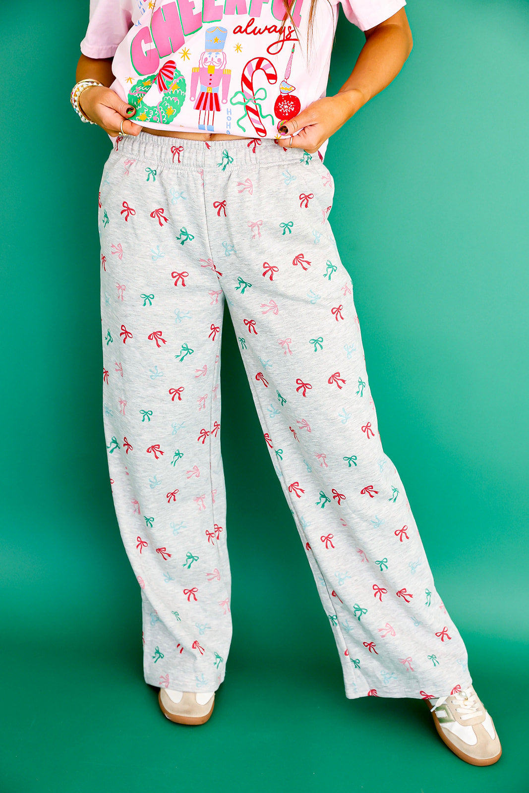 Tied Up In Cheer Set – Heather Grey