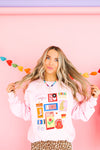 Match Box Valentine Crewneck-Lt Pink