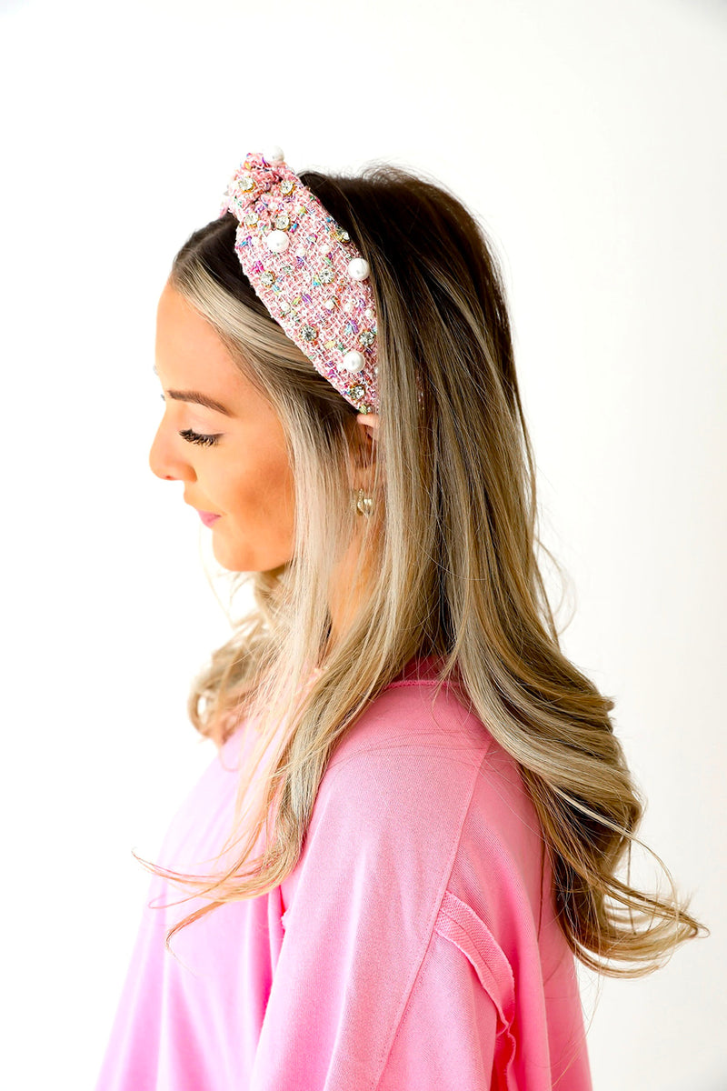 Baby Pink Pearl & Confetti Headband