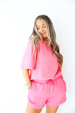 Scuba Luxe Boxy Top & Shorts Set – Taffy Pink