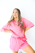 Scuba Luxe Boxy Top & Shorts Set – Taffy Pink