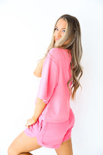 Scuba Luxe Boxy Top & Shorts Set – Taffy Pink