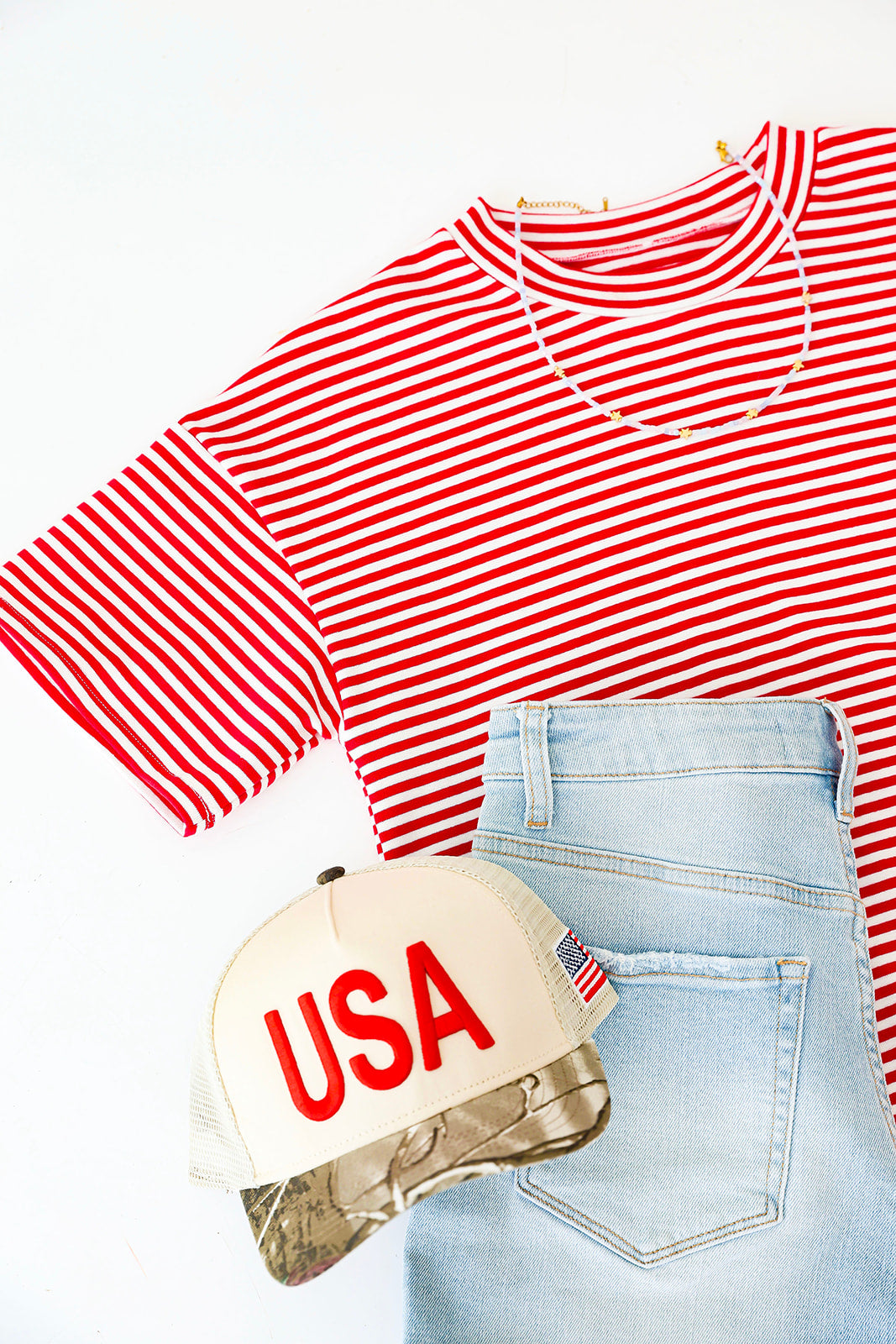 USA Puff Embroidered Camo Hat