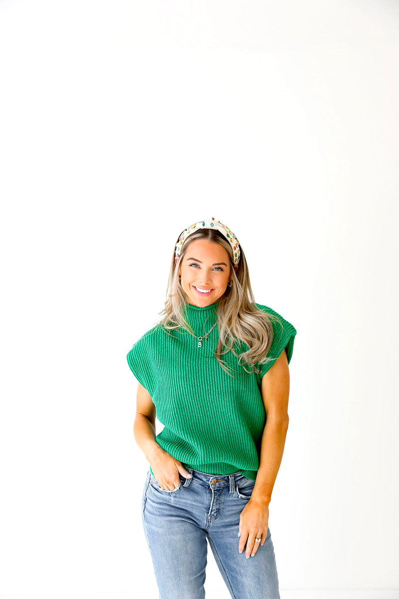 All Is Green Sweater Top