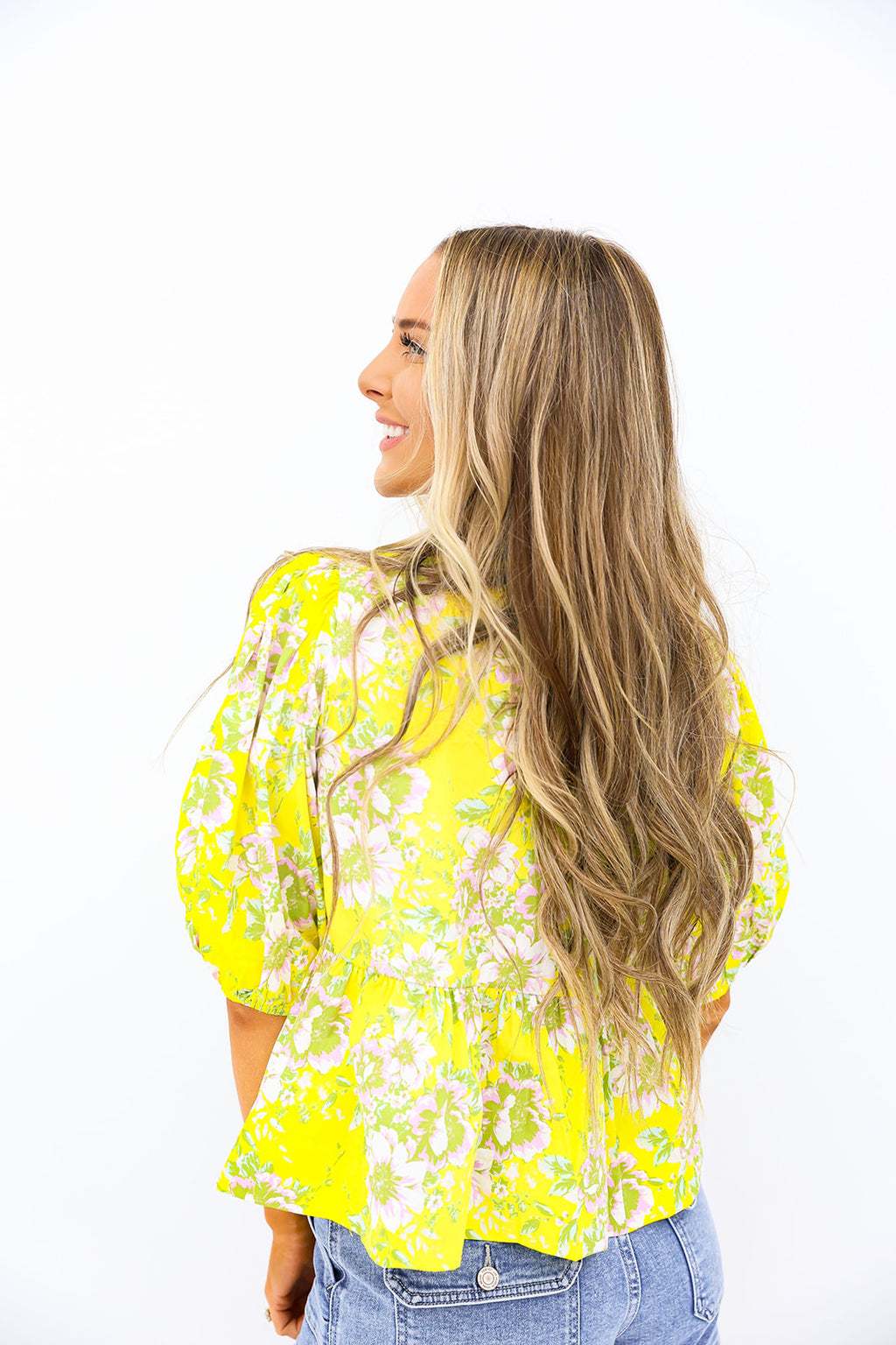 Rays Of Sunshine Floral Tie Top