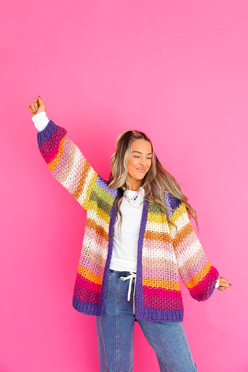 Color Outside the Lines Cardigan- RESTOCK