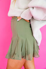 Captivating Cuteness Skirt-Olive