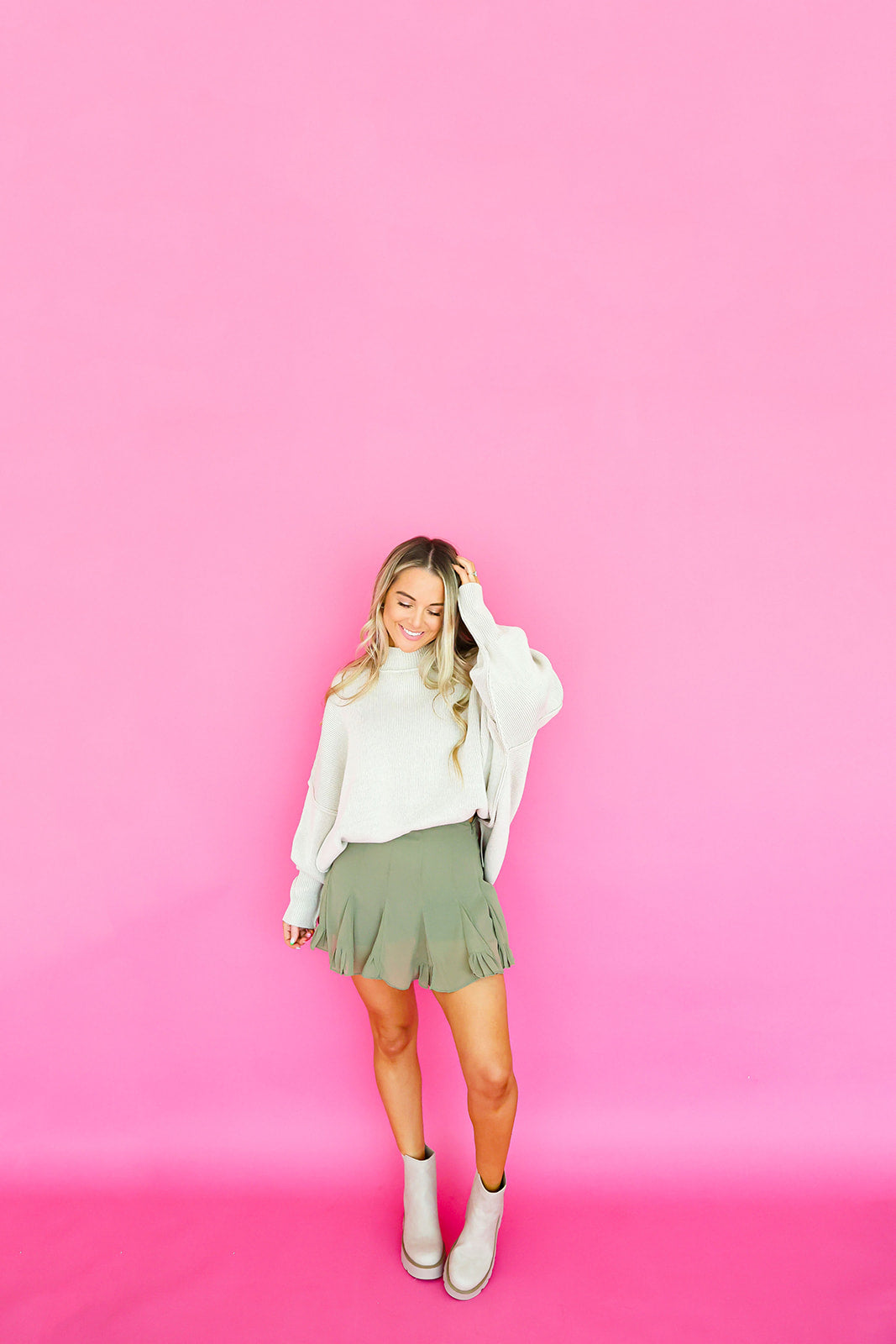 Captivating Cuteness Skirt-Olive
