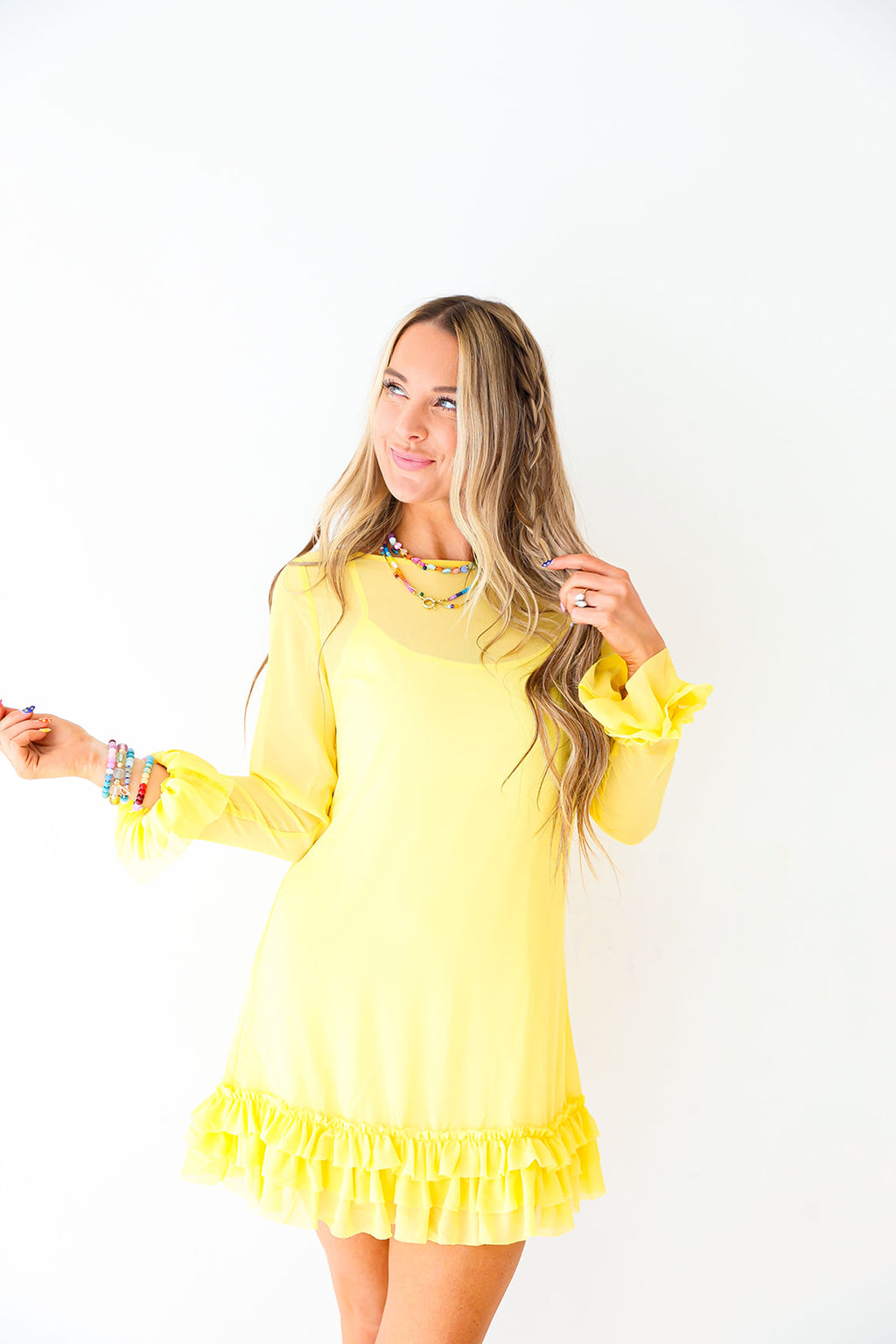 Lemon Drop Ruffle Dress