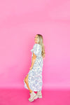 Blissful Moment Maxi Dress-Blue/Cream