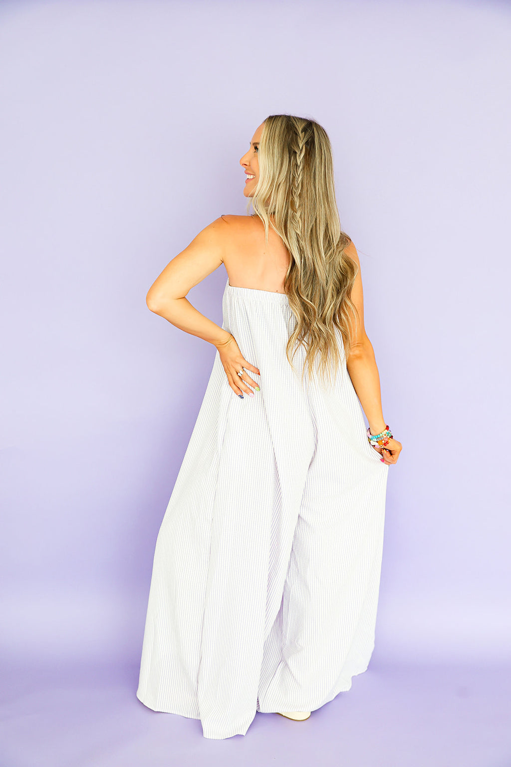 Lilac Breeze Strapless Jumpsuit