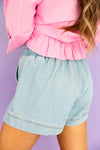 Off Duty Denim Shorts-Lt Wash RESTOCK