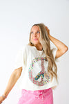 Peace Sign Quilted Applique Tee