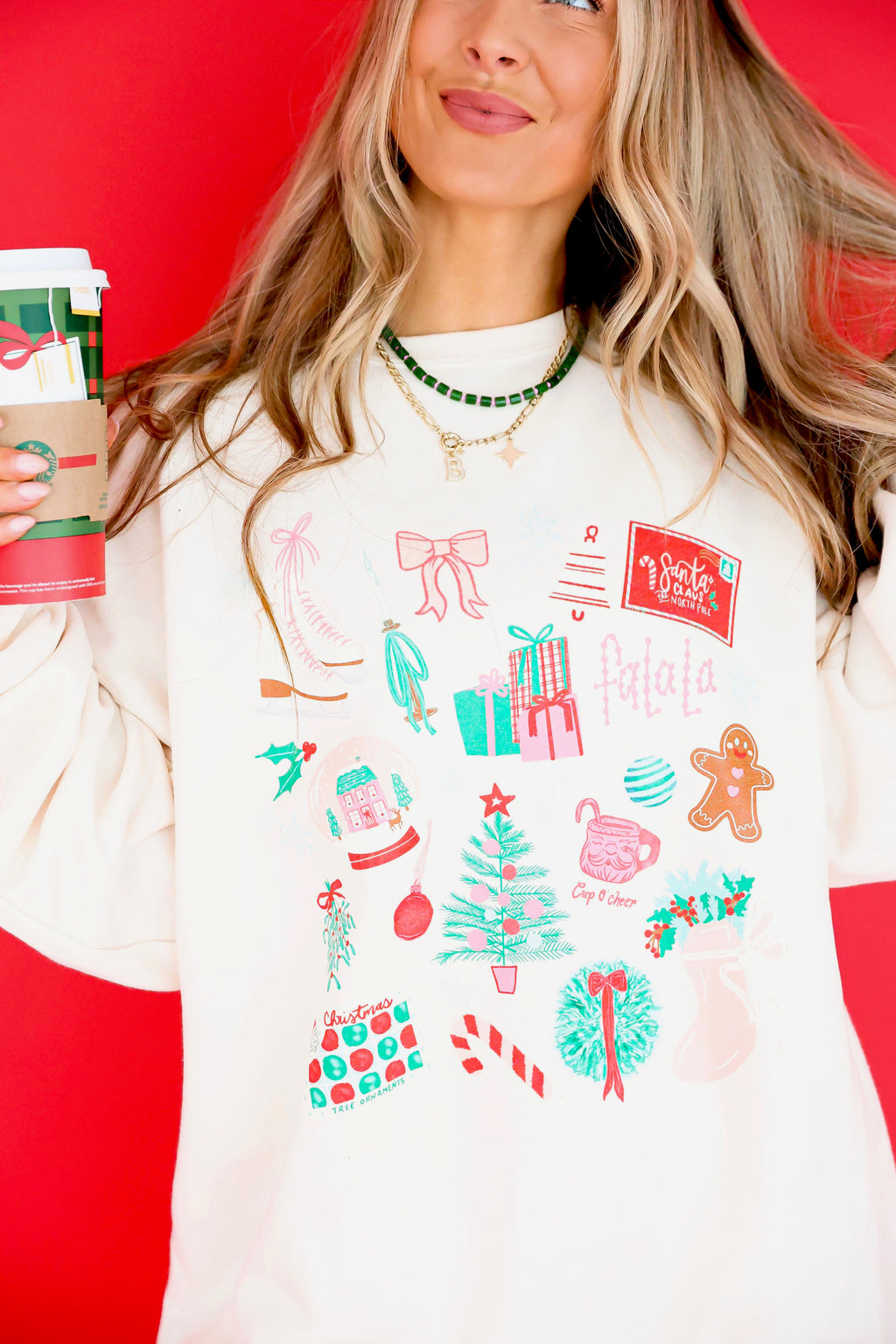 Merry Icons Collage Sweatshirt