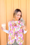 Bows & Florals Quilted Vest