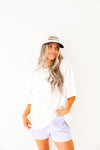 Simple & Sweet Oversized Tee-White