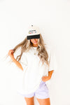 Simple & Sweet Oversized Tee-White