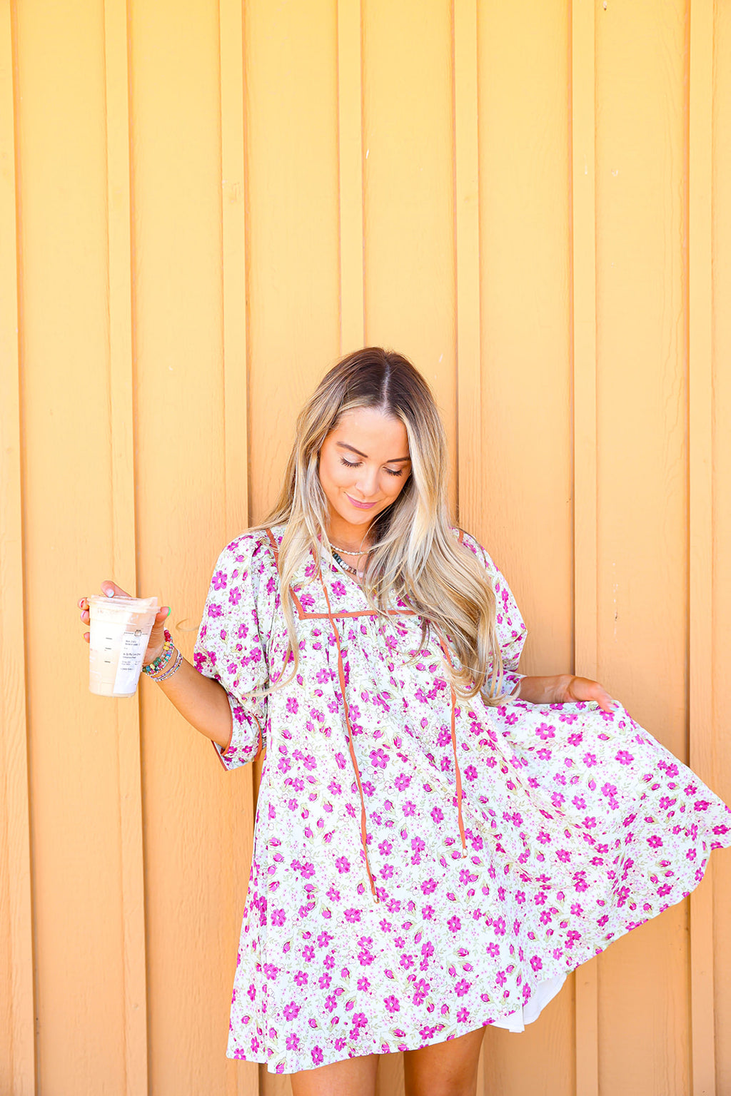 Berry Blooms Floral Print Dress