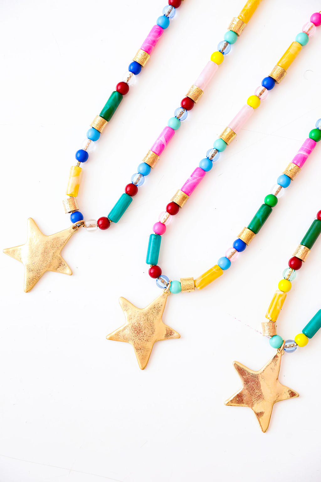 Super Star Rainbow Beaded Necklace Restock