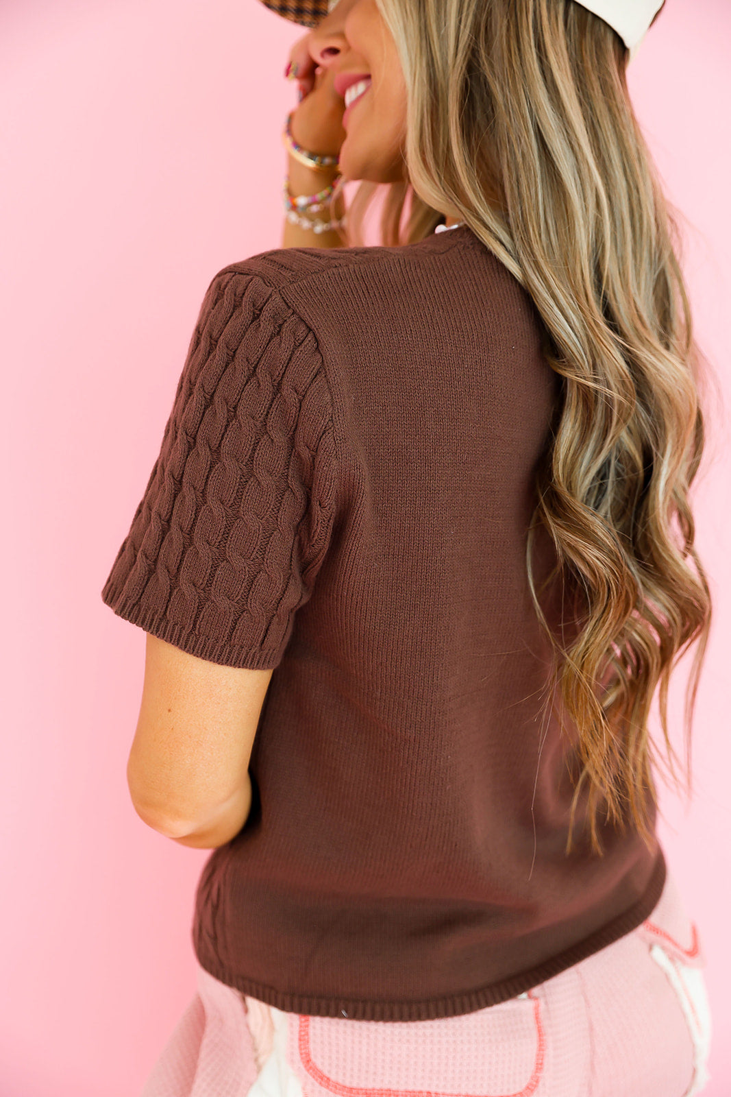 Crisp Days Knit Top- Chestnut