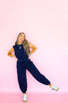 Airplane Mode Jumpsuit-Navy