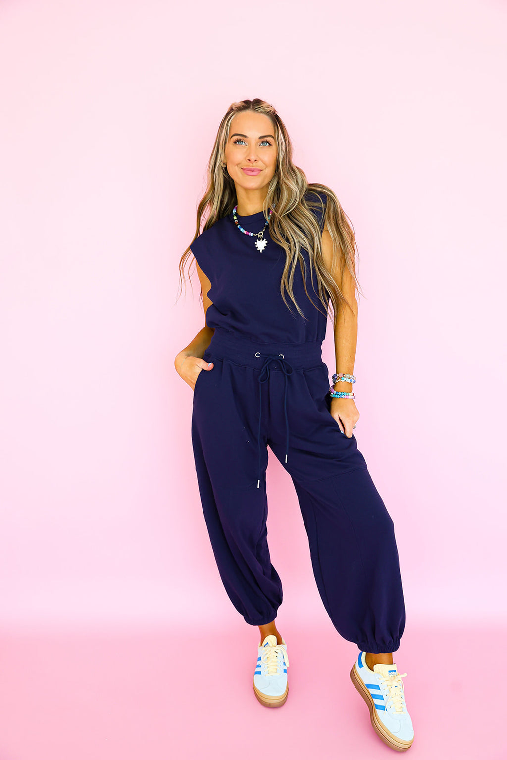 Airplane Mode Jumpsuit-Navy