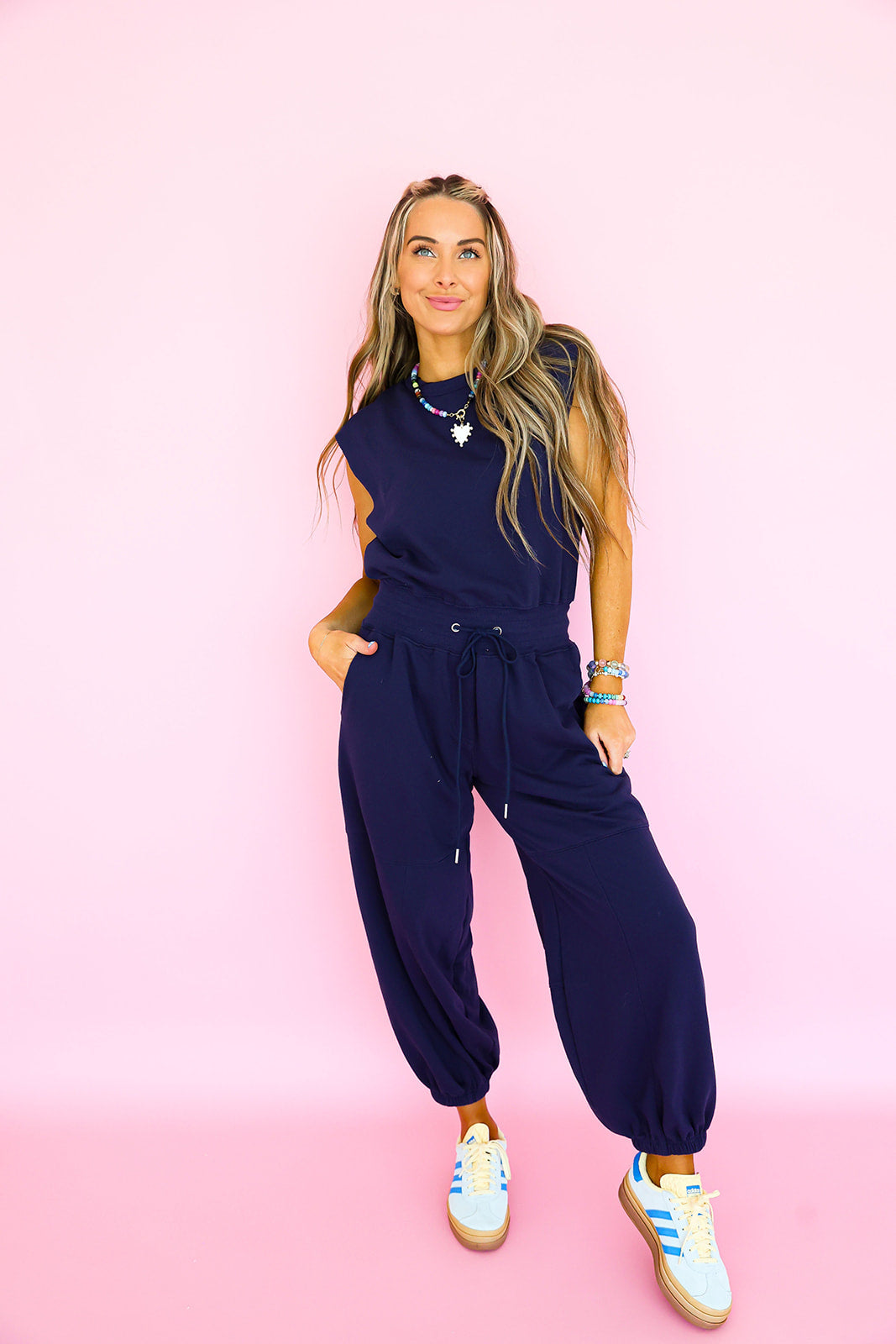 Airplane Mode Jumpsuit-Navy