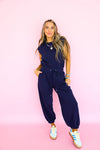 Airplane Mode Jumpsuit-Navy