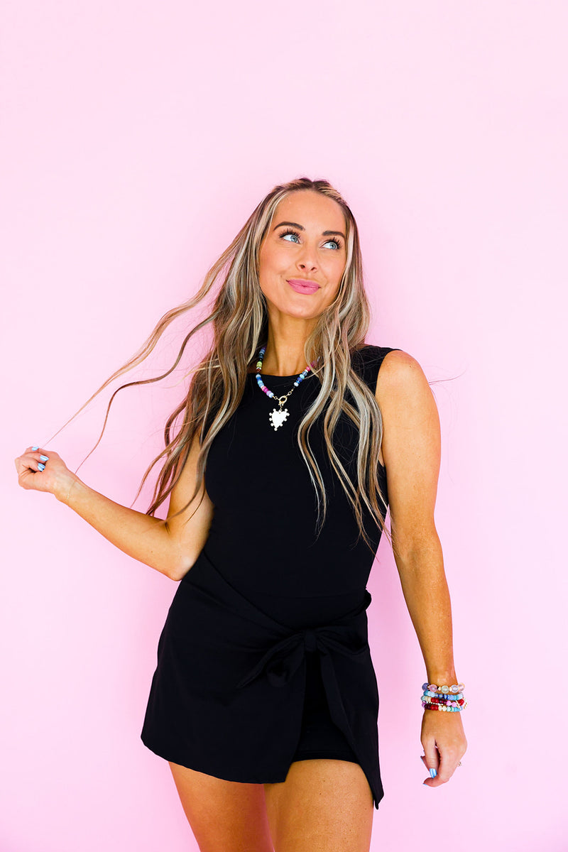 Power Move Tie Front Romper
