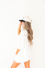 Simple & Sweet Oversized Tee-White