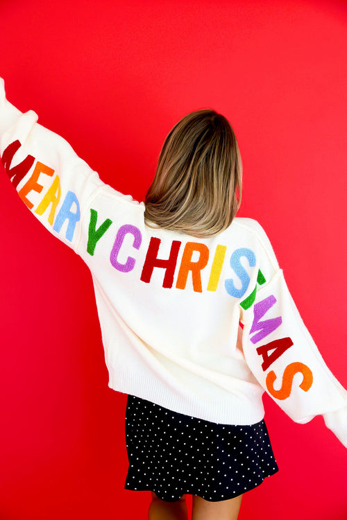 Merry Christmas Sweater – Ivory