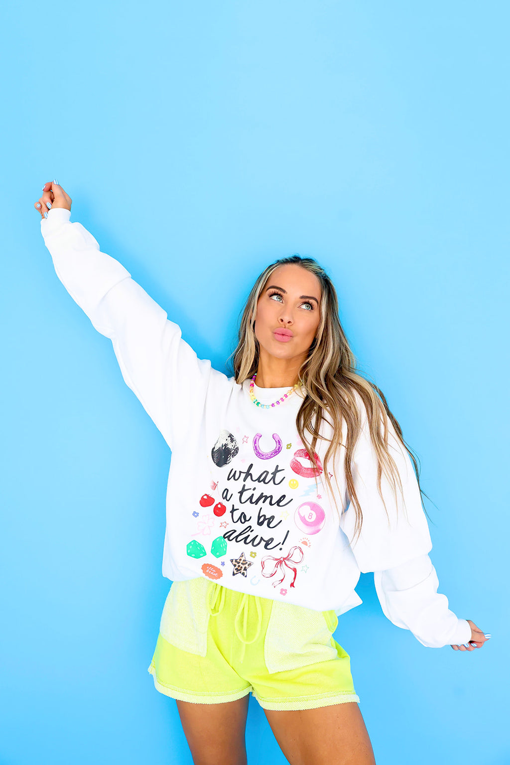 What A Time To Be Alive Sweatshirt - White