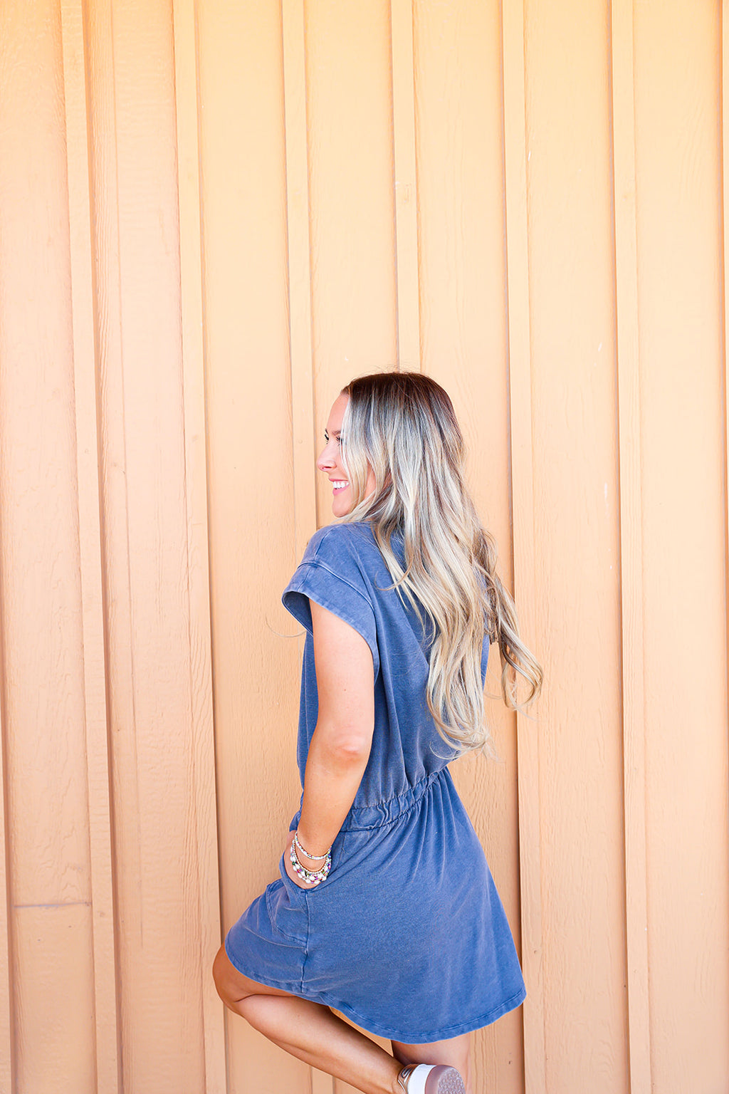 The Essentials Dress-Navy Blue